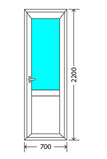 Балконный блок: дверь KBE Эталон 58 Ликино-Дулёво