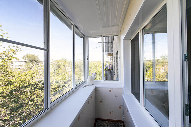 Остекление балкона алюминиевыми конструкциями Ликино-Дулёво